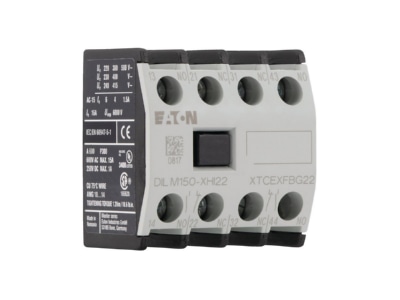 Product image 1 Eaton DILM150 XHI22 Auxiliary contact block 2 NO 2 NC
