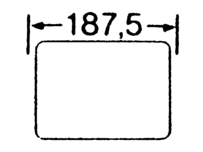 Dimensional drawing Eaton FL2 X Blind plate for enclosure