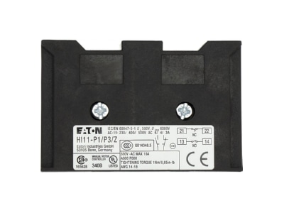 Product image 11 Eaton HI11 P1 P3Z Auxiliary contact block 1 NO 1 NC