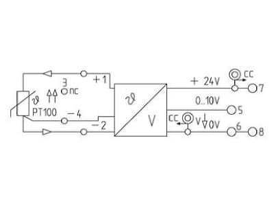 Circuit diagram Weidmueller WTZ4  8432130000 Isolation amplifier WTZ4 8432130000