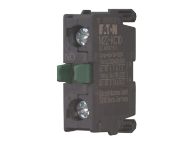 Product image 3 Eaton M22 KC10 Auxiliary contact block 1 NO 0 NC
