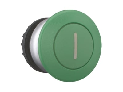 Product image view on the right 2 Eaton M22 DRP G X1 Mushroom button actuator green IP67