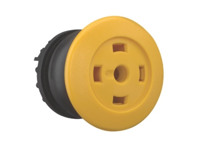 Product image view on the right 2 Eaton M22S DP Y X Mushroom button actuator yellow
