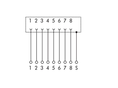 Circuit diagram WAGO 289 175 RJ45 8 8  Data outlet 5