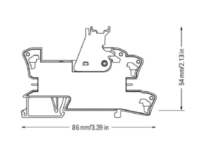 Mazeichnung WAGO 788 354 Stecksockel m Relais 1W DC24V