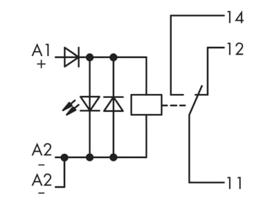 Circuit diagram WAGO 789 304 Installation relay 24VDC