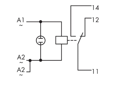 Circuit diagram WAGO 789 508 Switching relay AC 230V 12A