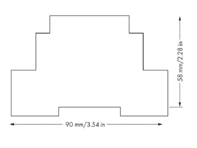 Dimensional drawing WAGO 789 811 Basic module