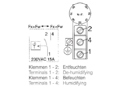 Schaltbild Eberle HYG 4003 Hygrostat 30 100 