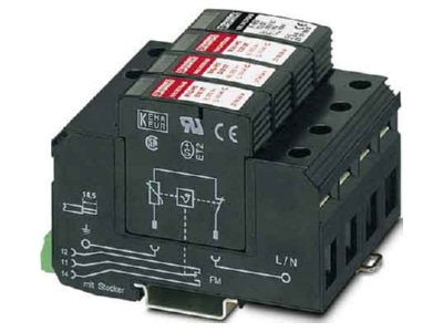 Product image 1 Phoenix VAL MS 230 3 1 FM Surge protection for power supply
