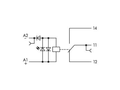 Schaltbild WAGO 859 304 Relaisklemme 24VDC 1W 250VAC 5A