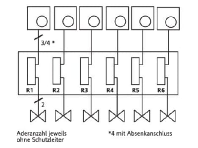 Schaltbild Eberle EV 230 Klemmleiste 6 Kanal