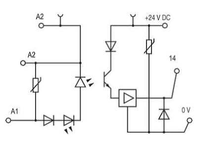 Schaltbild Weidmueller MOS 12 28VDC 100kHz Optokoppler 24VDC