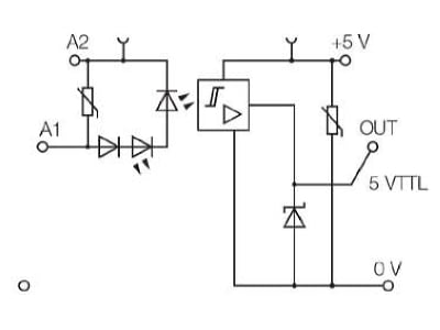 Schaltbild Weidmueller MOS 12 28VDC 5VTTL Solid State Relais TTL