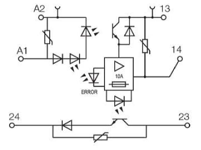 Schaltbild Weidmueller MOS24VDC 533VDC10A Solid State Relais 5 33VDC