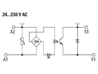 Circuit diagram Weidmueller TOP230VAC 48VDC0 1A Optocoupler 0 1A
