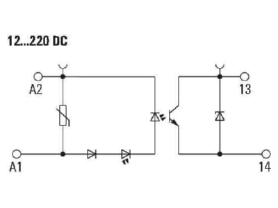 Circuit diagram Weidmueller TOS 24VDC 48VDC 0 5A Optocoupler 0 5A