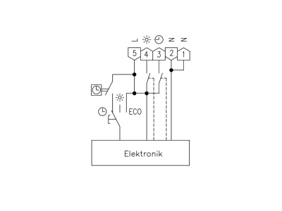 Connection diagram Alre it HTRRBu110 117 21 Room temperature controller with display  without lighting  surface mounting 
