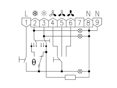 Wiring plan Alre it KTBSB 113 500 Room thermostat 5   30 C
