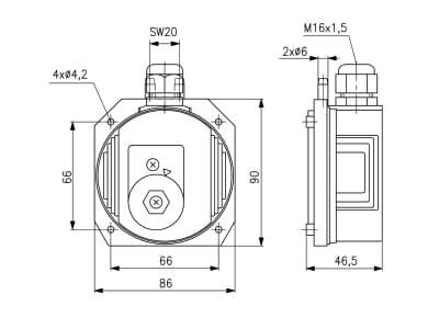 Mazeichnung Alre it JDW 5 Differenzdruckschalter mech 20 500Pa 5KPa