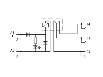 Circuit diagram WAGO 857 314 Switching relay DC 24V
