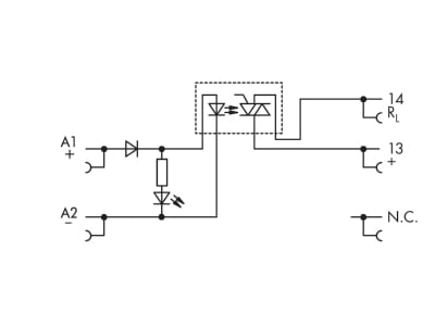 Circuit diagram WAGO 857 714 Optocoupler 2A
