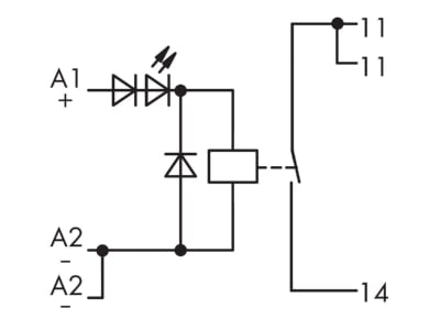 Circuit diagram WAGO 286 376 Switching relay DC 24V 5A
