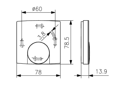 Dimensional drawing Alre it FTRFB 280 119 Temperature probe