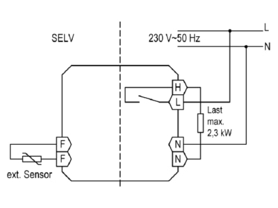 Connection diagram Alre it HTRRUu210 021 09 Room thermostat HTRRUu210 02109
