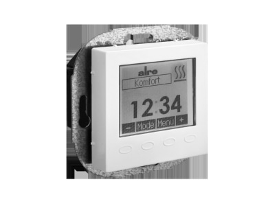 Produktbild 1 Alre it HTRRUu210 021 57 Raumtemp  Uhrenregler UP 55x55perlws o Rahmen HTRRUu210 02157
