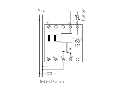 Wiring plan Alre it ITR 79 404 Room thermostat
