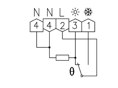 Wiring plan Alre it PTR 40 000 Room thermostat   Humidity controller switch  thermal feedback 
