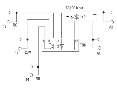 Schaltbild Weidmueller TOS 230VUC 48VDC0 1A Optokoppler Termseries