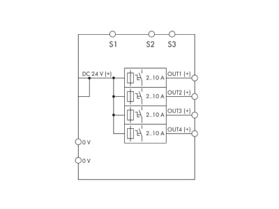 Circuit diagram WAGO 787 1664 Current monitoring relay 2   10A
