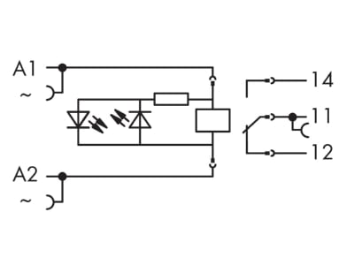 Schaltbild WAGO 788 544 Relais Baustein 1W 230VAC