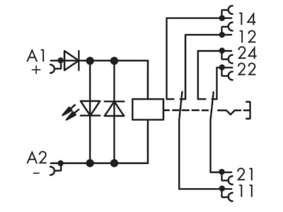 Circuit diagram WAGO 789 1346 Installation relay 250VAC