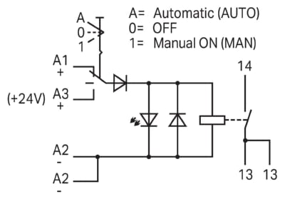 Circuit diagram WAGO 789 323 Installation relay 24VDC