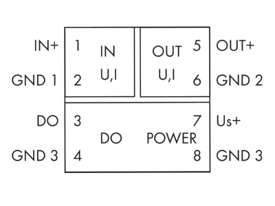 Circuit diagram WAGO 857 401 Isolation amplifier
