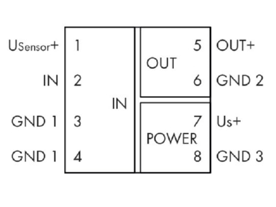 Circuit diagram WAGO 857 420 Isolation amplifier
