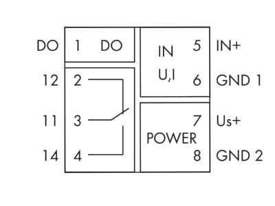 Circuit diagram WAGO 857 531 Current monitoring relay