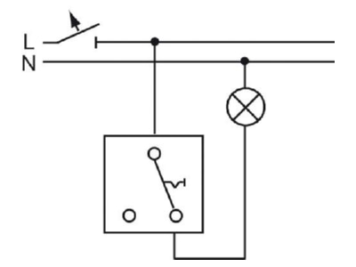 Connection diagram 3 Busch Jaeger 2000 6 US Changeover switch insert 
