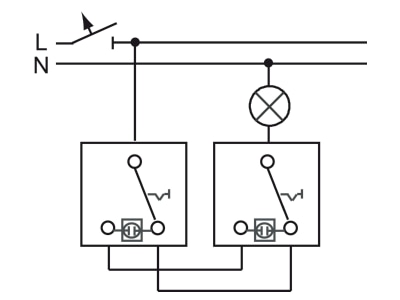 Connection diagram 4 Busch Jaeger 2000 6 US Changeover switch insert 
