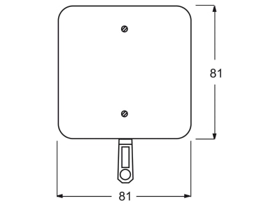 Dimensional drawing Busch Jaeger 2610 6 UJ 212 3 way switch  alternating switch 