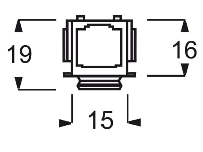 Mazeichnung Busch Jaeger 0211 Modular Jack Einsatz 8 polig