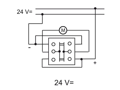 Connection diagram 1 Busch Jaeger 2712 U 2 pole switch for roller shutter
