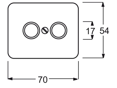 Dimensional drawing Busch Jaeger 1743 24G Control element
