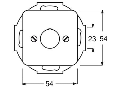 Mazeichnung Busch Jaeger 2533 212 Zentralscheibe ws 22 5mm Befehlsgeraete