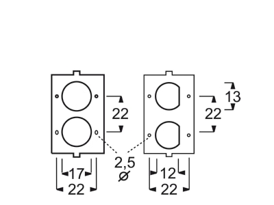 Dimensional drawing 1 Busch Jaeger 2530 212 Control element
