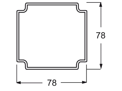 Dimensional drawing Busch Jaeger 1710 Basic element blind cover