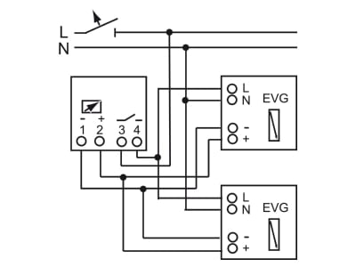 Anschlussbild Busch Jaeger 2112 101 Potentiometer Einsatz